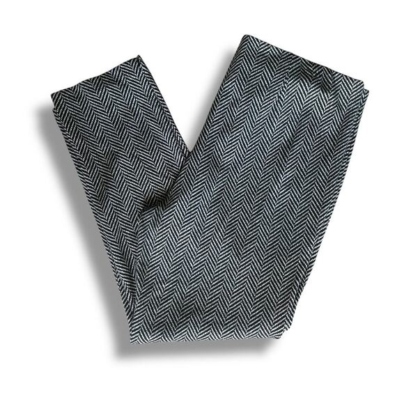 Chico's Juliet ankle painted herringbone high rise flat front pull on pants - Picture 3 of 8